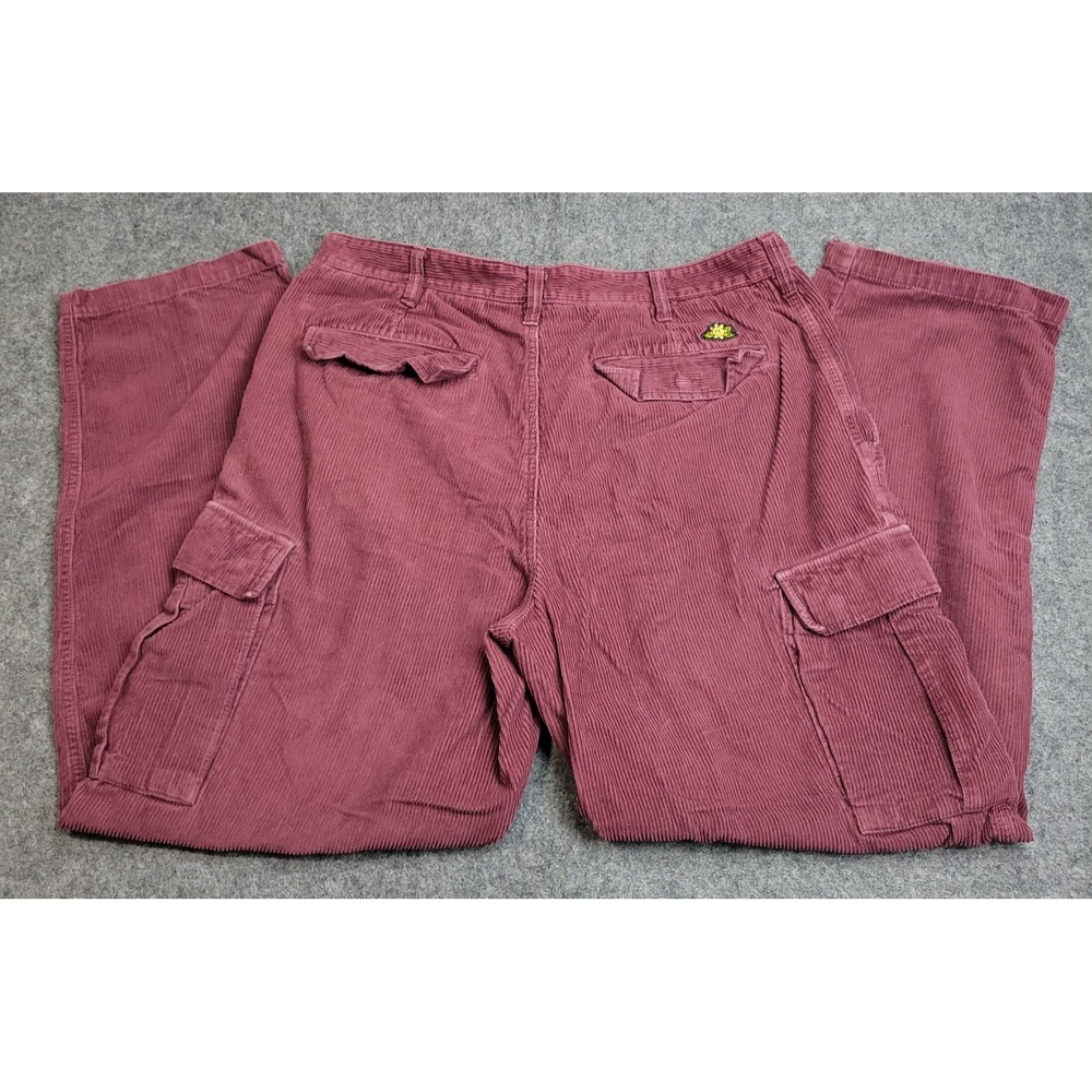 Vans Corduroy Pants Mens 36 Red Flat Front Straight Leg Cargo Outdoor Y2K Skater